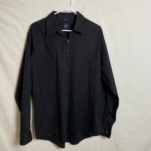 Gap Men's Black Long Sleeve Button Up Shirt Size L